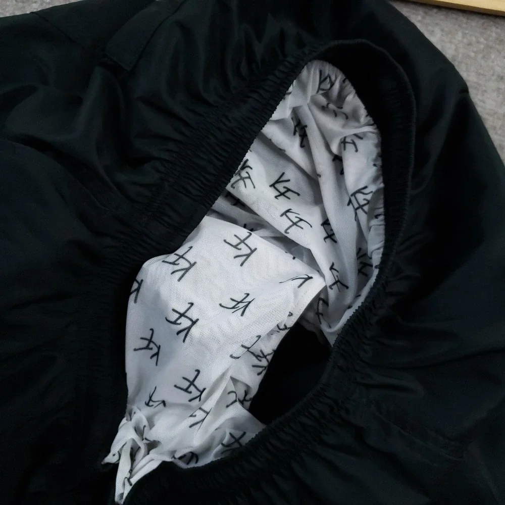Kenny Flowers Swim Trunks Mens 2XL‎ Black Lined Drawstring Pockets Slim Fit